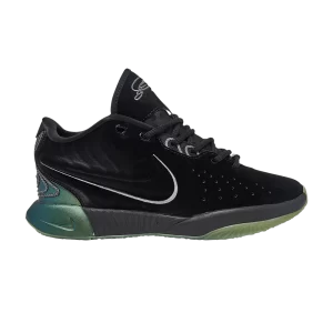 Nike LeBron 21 GS 'Tahitian' Sneakers Black/Iron grey/Oil green/Metallic pewter FB7699 001