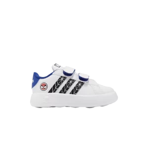 adidas Marvel x Grand Court Cloudfoam I 'Spider-Man' Sneakers Cloud White/Black/Royal Blue ID8017