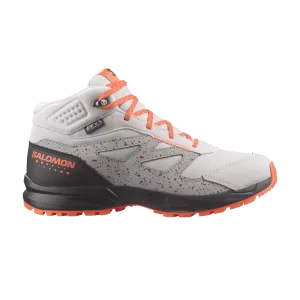 Salomon Outway Mid CSWP Junior 'Lunar Rock Orange Speckled' Sneakers Moon Rock/Black/Shocking Orange L47187400