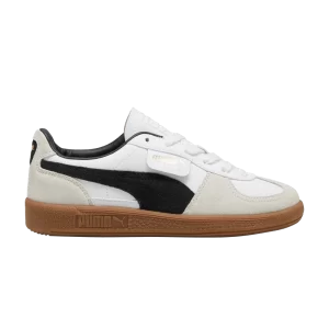 Puma Palermo Leather Big Kid 'White Black Gum' Sneakers White/Gray/Bubblegum 397275 01