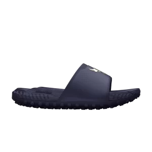 Under Armor Project Rock 3 Slide Midnight Navy Midnight Fleet/Metallic Gold 3026034 400