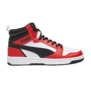 Puma Rebound Mid 'For All Time Red Black' Sneakers White/Black/Forever Red 392326 04