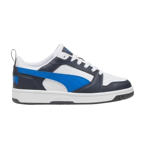 Puma Rebound V6 Low Big Kid 'Hyperlink Blue Galactic Grey' White/Hyperlink Blue/Galaxy Gray 393833 16