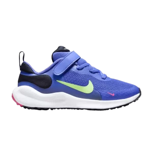 Nike Revolution 7 PS 'Ultramarine Lime Blast' Light Ultramarine/Dark Obsidian/White/Lime Burst FB7690 500