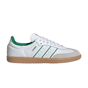 adidas Samba OG 'Cloud White Green' Sneakers Cloud White/Crystal White/Green JI2044