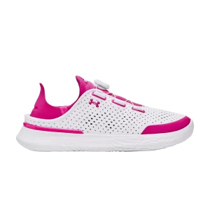 Under Armor SlipSpeed Leather GS 'White Rebel Pink' Sneakers White/Rebel pink 3028566 102