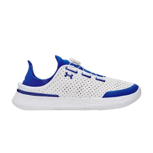 Under Armor SlipSpeed Leather GS 'White Team Royal' Sneakers White/Team Royal 3028566 103