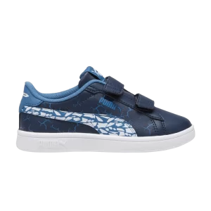 Puma Smash 3.0 Little Kid 'Icy Monster' Sneakers Navy Club/White/Blue Horizon 397989 02