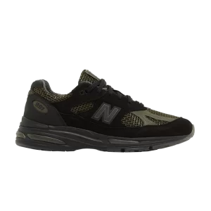 Sneakers New Balance Stone Island x 991v2 Made in England 'Black 'Black/Olive Night/Steel Gray U991SD2