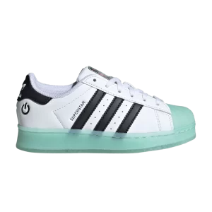 adidas Superstar C 'LED Lights Pack - White Semi Flash Aqua' White Cloud/Half Flash Aqua/Black Color JI4376