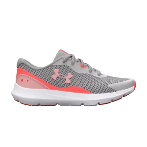 Under Armor Surge 3 GS 'Halo Gray Pink Fizz' Halo Grey/Red Poison/Pink Pop 3025013 107