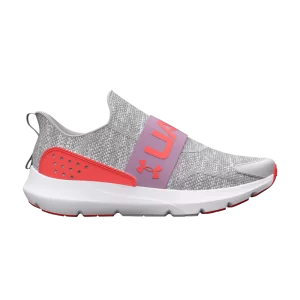 Under Armor Surge 3 Slip GS 'Halo Gray Fresh Orchid' Halo Grey/Fresh Orchid/Red Poison 3026531 101