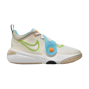 Nike Team Hustle D11 GS 'Pale Ivory Action Green' Pale Ivory/White/Sandy Drift/Action Green FN8904 131