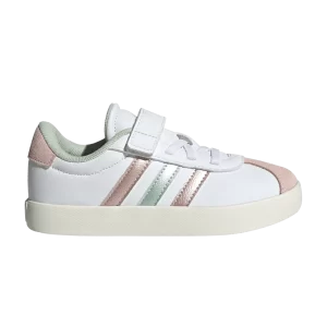 adidas VL Court 3.0 C 'Linen Green Sandy Pink' Cloud White/Linen Green Metallic/Sand Pink Metallic IH4952