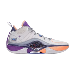 Li-Ning Wade Shadow 5 'Heat' Sneakers White Sand/Purple/Orange ABPT053 6