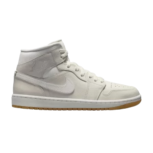 Wmns Air Jordan 1 Mid 'Phantom Gum' Ghost/Bubble Gum Light Brown/White BQ6472 021