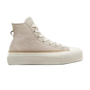 Converse Wmns Chuck Taylor All Star Lift Platform High 'Faux Mohair – Egret 'Sneakers Egret/Epic Dune/Egret A07944C