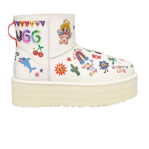 UGG Wmns Classic Platform Boot 'Pop Sketch 'Sneakers White 1153065 WHT