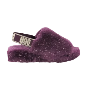 Sneakers UGG Wmns Fluff Yeah Slide 'Metallic Sparkle – Pinot Noir 'Pinot Noir 1125232 PNR