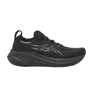 ASICS Wmns Gel Nimbus 26 Wide 'Triple Black' Black/Black 1012B602 002