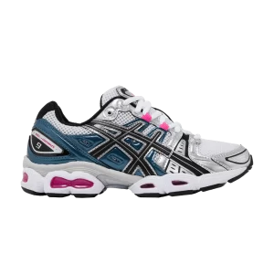 ASICS Wmns Gel Nimbus 9 'Blue Pink Glo' White/Pink ball 1202A278 106