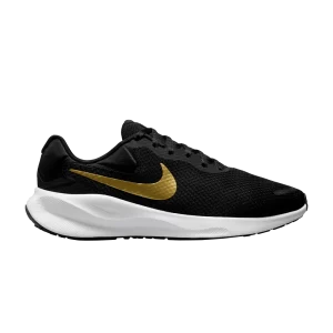 Nike Wmns Revolution 7 Wide 'Black Metallic Gold' Black/White/Metallic Gold FZ6829 002