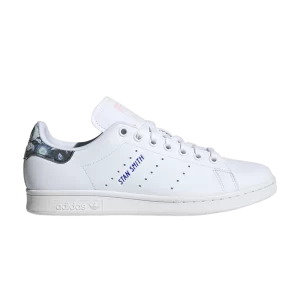 adidas Wmns Stan Smith 'Heel Floral Artwork' Sneakers Cloud White/Clear Pink/Lucid Blue IE9645