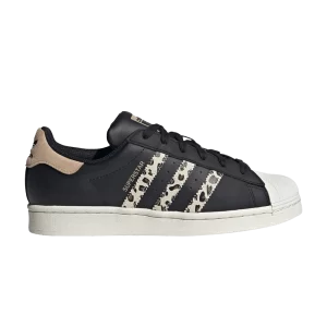 adidas Wmns Superstar 'Black Beige Leopard' Sneakers Black/White/Magic Beige IF7616