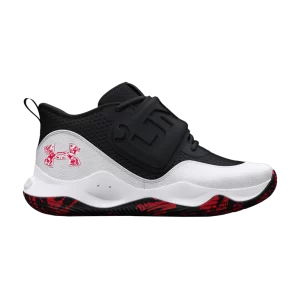 Under Armor Zone BB 2 GS 'Black White' Sneakers Black/White/Red 3026637 003