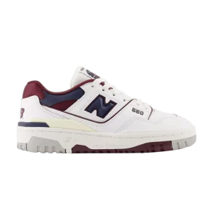 New Balance 550 Big Kid 'Burgundy Natural Indigo' Sneakers White/Burgundy/Natural Indigo GSB550CR