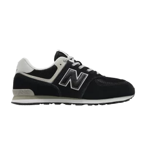 New Balance 574 Big Kid Wide 'Core Pack – Black White 'Black/White GC574EVB W