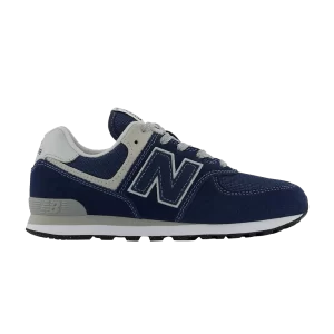 New Balance 574 Big Kid Wide 'Core Pack – Navy 'Navy/White GC574EVN W