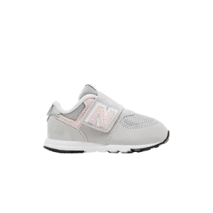 New Balance 574 New-B Hook & Loop Toddler 'Rain Cloud Pink Haze' Rain Cloud/Pink Haze NW574PK