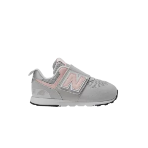 New Balance 574 New-B Hook & Loop Toddler X-Wide 'Rain Cloud Pink Haze' Rain Cloud/Pink Haze NW574PK XW