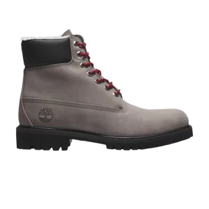 Timberland 6 Inch Premium Waterproof Boot 'Medium Grey 'Gray mid-thick nubuck/Red TB0A2EMR D52