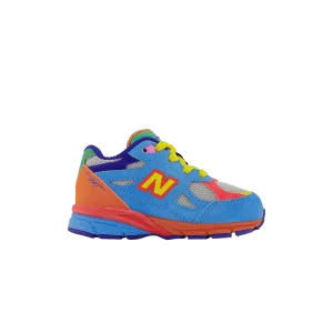 New Balance 990v3 Toddler 'Wild Style' Sneakers Bright Sky/Bright Orange/Bright Yellow IC990DL3