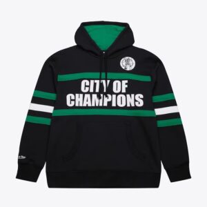 Mitchell & Ness Black Boston Celtics Vintage Logo Head Coach Fleece Pullover Hoodie Black 1378950