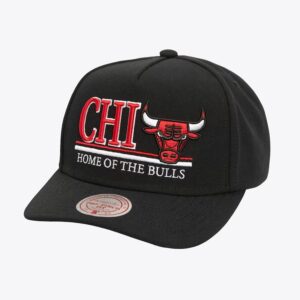 Baseball Cap Mitchell & Ness Black Chicago Bulls Home Of Pro Pinch Fit Snapback Hat Black 1589909