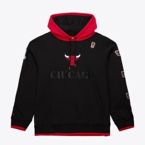 Mitchell & Ness Black Chicago Bulls Team OG 3.0 Vintage Fleece Pullover Hoodie Black 1426648