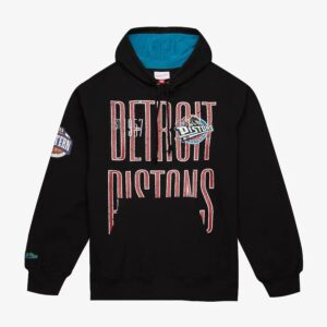 Mitchell & Ness Black Detroit Pistons Team OG Fleece Pullover Hoodie Black 1528903