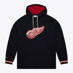 Mitchell & Ness Black Detroit Red Wings Legendary Slub Pullover Hoodie Grey 1378550