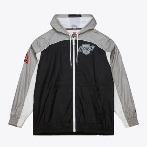 Mitchell & Ness Black Los Angeles Kings Vintage Logo Big Shot Premium Windbreaker Full-Zip Jacket Black 1378407