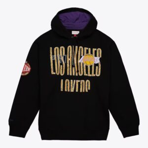 Mitchell & Ness Black Los Angeles Lakers Team OG Fleece Pullover Hoodie Black 1502768