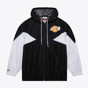 Mitchell & Ness Anorak Black Los Angeles Lakers Vintage Logo Ultimate Lightweight Full-Zip Windbreaker Jacket Black 1589591