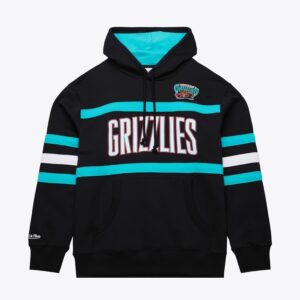 Mitchell & Ness Black Memphis Grizzlies Vintage Logo Head Coach Fleece Pullover Hoodie Black 1378990