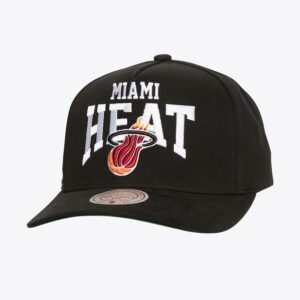 Mitchell & Ness Black Miami Heat Hardwood Classics Big Time Pro Snapback Hat Black 1589832