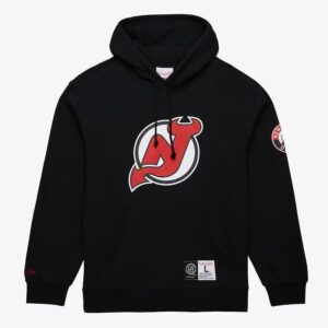 Mitchell & Ness Black New Jersey Devils Game Time Fleece Pullover Hoodie Black 1378147