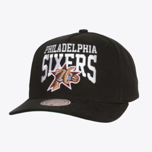 Mitchell & Ness Black Philadelphia 76ers Hardwood Classics Big Time Pro Snapback Hat Black 1589817