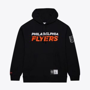 Mitchell & Ness Black Philadelphia Flyers Game Time Fleece Pullover Hoodie Grey 1378538