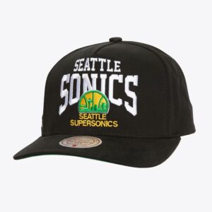 Mitchell & Ness Black Seattle SuperSonics Hardwood Classics Big Time Pro Snapback Hat Black 1590119